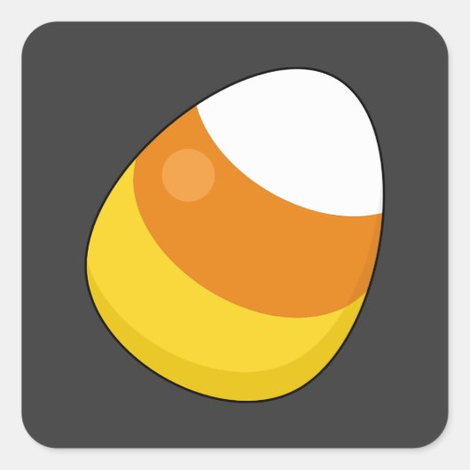 Halloween Candy Corn Vierkante Sticker (Voorkant)