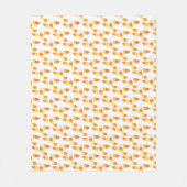Halloween Candy Corn Waterverf Pattern Fleece Deken (Voorkant)