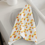 Halloween Candy Corn Waterverf Pattern Theedoek<br><div class="desc">Dit ontwerp kan worden gepersonaliseerd door de aanpassingsoptie te kiezen om tekst toe te voegen of andere veranderingen aan te brengen. Als dit product de optie heeft om het ontwerp naar een ander object over te brengen, moet u het ontwerp zo nodig aanpassen. Neem contact met me op colorflowcreations@gmail.com als...</div>
