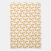 Halloween Candy Corn Waterverf Pattern Theedoek (Verticaal)