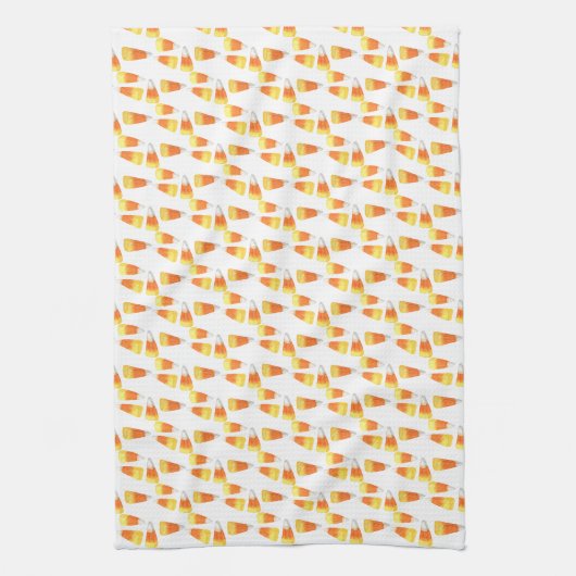 Halloween Candy Corn Waterverf Pattern Theedoek (Verticaal)
