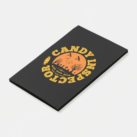 Halloween Candy Inspector Birthday Post-it® Notes (Schuin)
