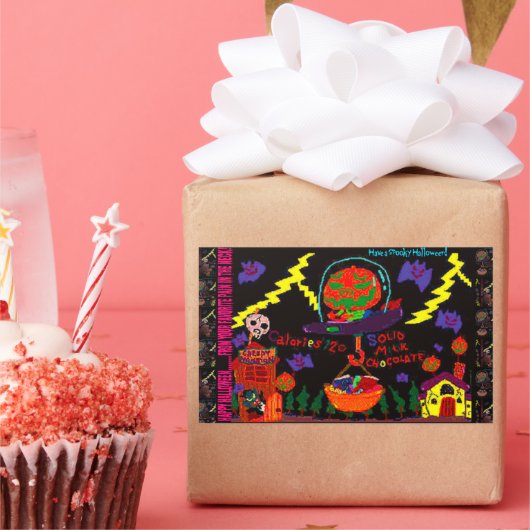 Halloween Candy Rechthoekige Sticker (Feest)