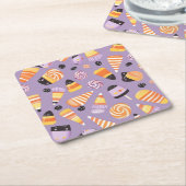 Halloween Candycorn Kartonnen Onderzetters (Schuin)