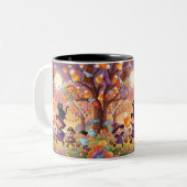 Halloween Candyland Parade Tweekleurige Koffiemok (Voorkant links)