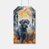 Halloween Cane corso met pompoenen eng Cadeaulabel (Voorkant)