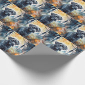 Halloween Cane corso met pompoenen eng Cadeaupapier (Hoek)