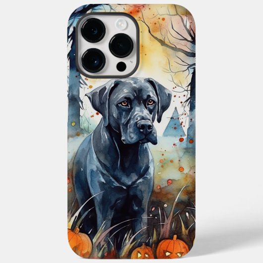 Halloween Cane corso met pompoenen eng Case-Mate iPhone Case (Achterkant)