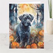 Halloween Cane corso met pompoenen eng Kaart (Voorkant)