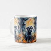 Halloween Cane Corso Met Pompoenen Eng Koffiemok (Voorkant links)