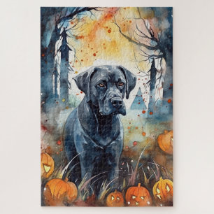 Halloween Cane corso met pompoenen eng Legpuzzel