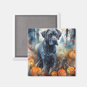 Halloween Cane corso met pompoenen eng Magneet (Voorkant / Achterkant)