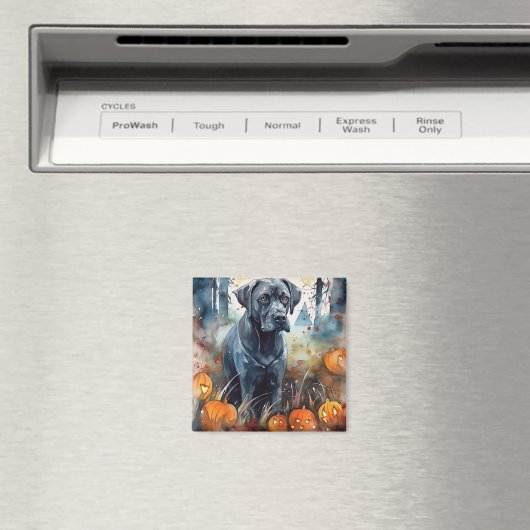 Halloween Cane corso met pompoenen eng Magneet (Insitu (Vaatwasser))