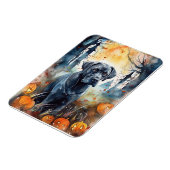 Halloween Cane corso met pompoenen eng Magneet (Linkerzijde)