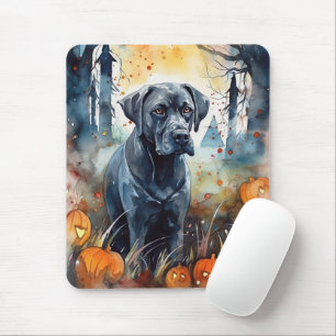 Halloween Cane corso met pompoenen eng Muismat