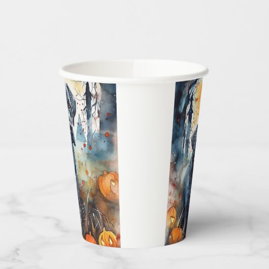 Halloween Cane corso met pompoenen eng Papieren Bekers (Links)