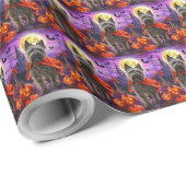 Halloween Cane Corso Vampire Pumpkins eng Cadeaupapier (Rol Hoek)