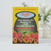 Halloween Cannibal Thmed Tiki Party Bash - Kaart (Staand voorkant)