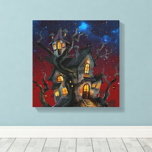 halloween canvas afdruk (Insitu (Houten vloer))