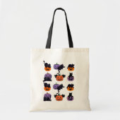 Halloween Canvas tas – Black Cats en PumpkiTote Ba (Voorkant)