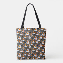 Halloween Canvas tas met Dog Ghosts Pumpkins