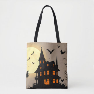Halloween Canvas tas – Minimal "BOO" Spooky Design