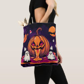 Halloween Canvas tas - Vriendelijke Trick-or-Treat (Dichtbij)