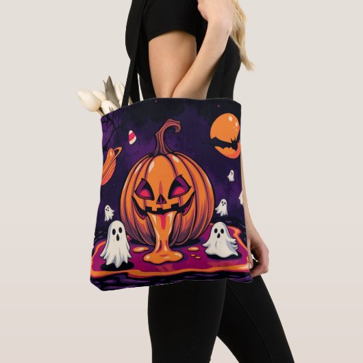 Halloween Canvas tas - Vriendelijke Trick-or-Treat (Dichtbij)