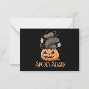 Halloween Capibara Notitiekaartje