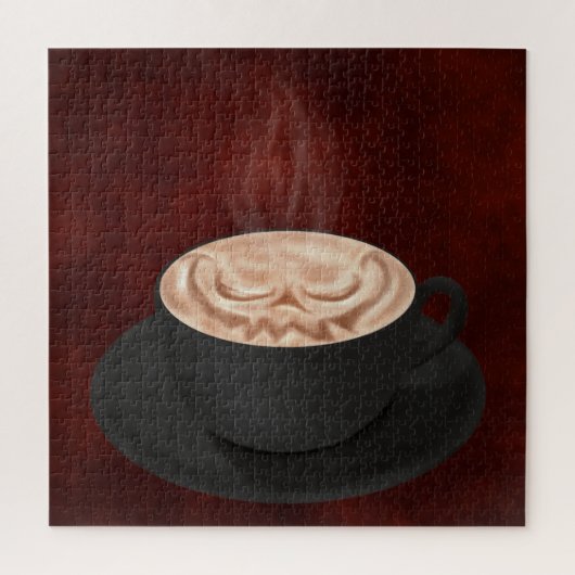 Halloween Cappuccino Art Jack-o-lantern Legpuzzel (Verticaal)