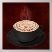 Halloween Cappuccino Art Jack-o-lantern Poster (Voorkant)