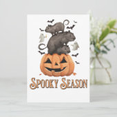 Halloween Capybara Kaart (Staand voorkant)