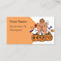 Halloween Capybara - Pompoen & Snoepfeestje