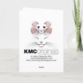 Halloween card Rat Pumpkin basket full moon fog Kaart (Achterkant)