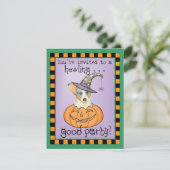 Halloween Cardigan Welsh Corgi Uitnodiging (Staand voorkant)