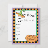 Halloween Cardigan Welsh Corgi Uitnodiging (Achterkant)