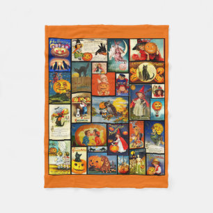 Halloween Cards Collage Fleece Deken