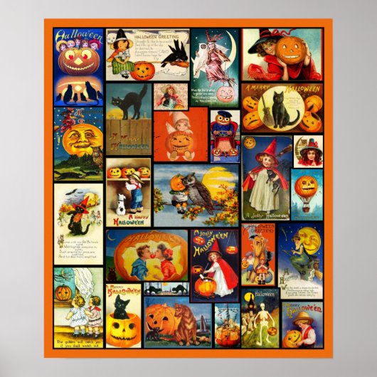  Halloween Cards Collage Poster (Voorkant)
