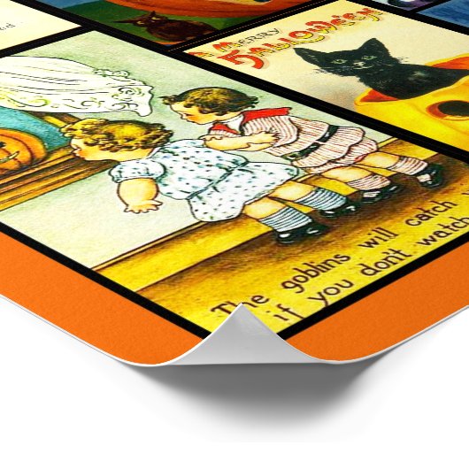 Halloween Cards Collage Poster (Hoek)