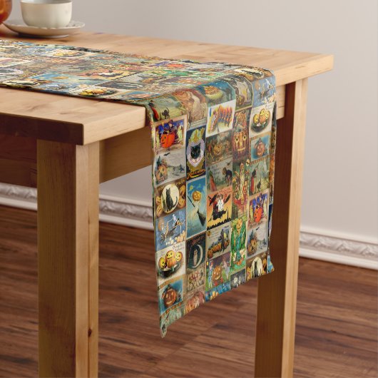  Halloween Cards Collage Short Table Runner Korte Tafelloper (Voorbeeld)
