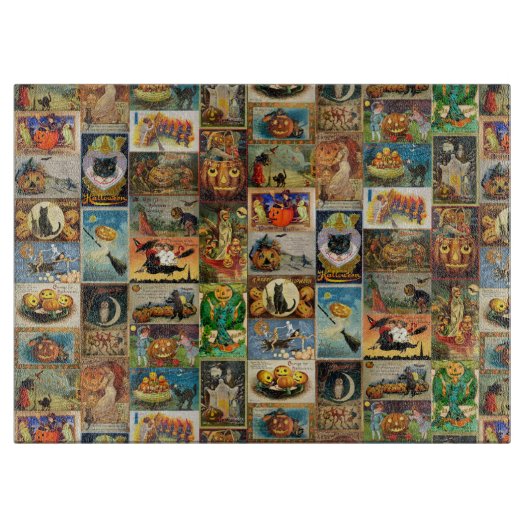 Halloween Cards Collage Snijplank (Voorkant)
