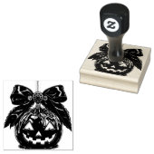 Halloween Carmel Apple Jack-o-Lantern Rubberstempel (Gestempeld)