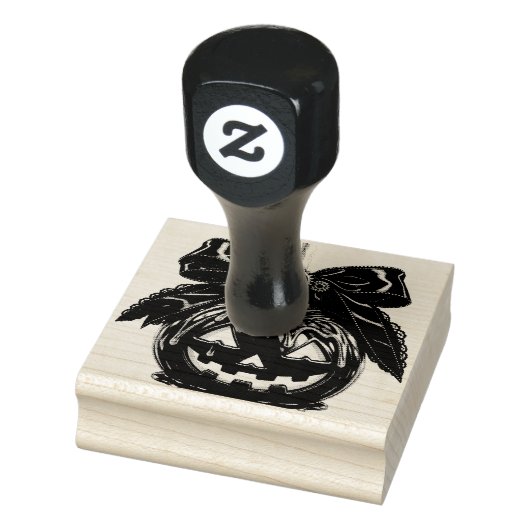 Halloween Carmel Apple Jack-o-Lantern Rubberstempel (Stempel)