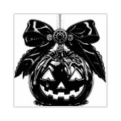 Halloween Carmel Apple Jack-o-Lantern Rubberstempel (Afrduk)