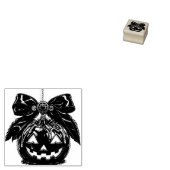 Halloween Carmel Apple Jack-o-Lantern Rubberstempel (Gestempeld)