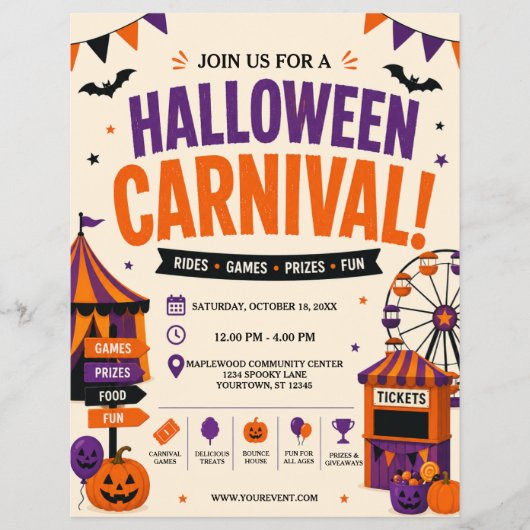 Halloween Carnaval Flyer (Voorkant)