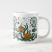 Halloween carnaval onder de oceaan grote koffiekop (Rechts)