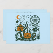 Halloween carnaval onder de oceaan kaart (Voorkant / Achterkant)