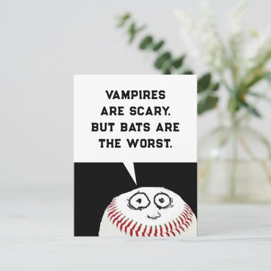 Halloween Cartoon Briefkaart (Staand voorkant)