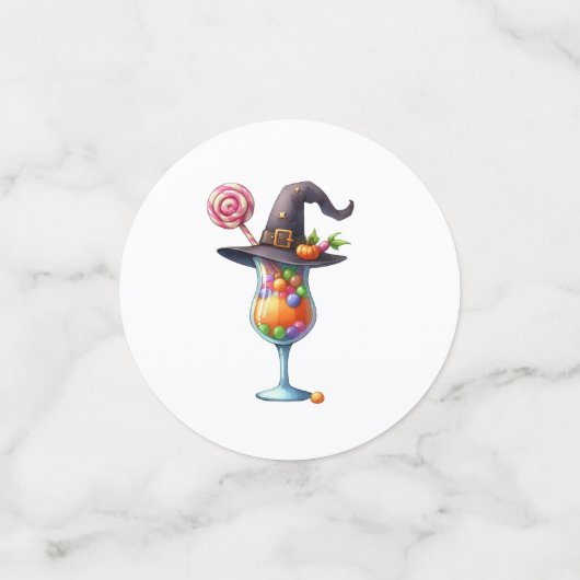 Halloween Cartoon Cocktail Drink Mix Fun Spooky Confetti (Kleine voorkant)